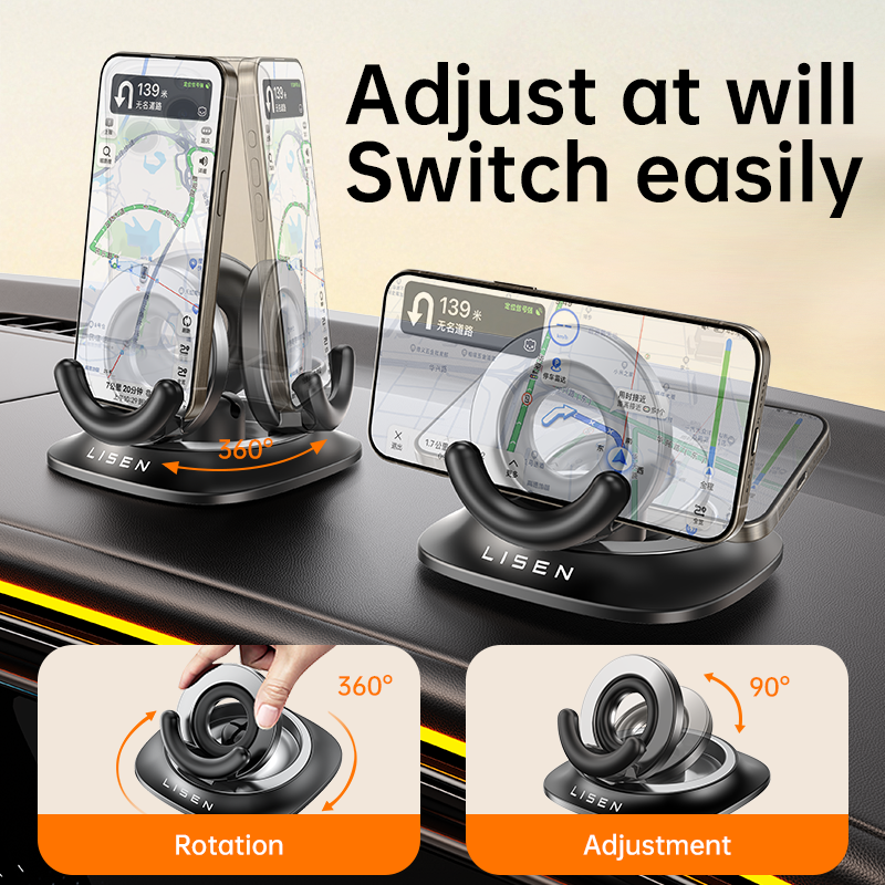LISEN Best Selling phone support Universal Car Phone Holder 360 car Cellphone stand For Car Air Vent for smart phones