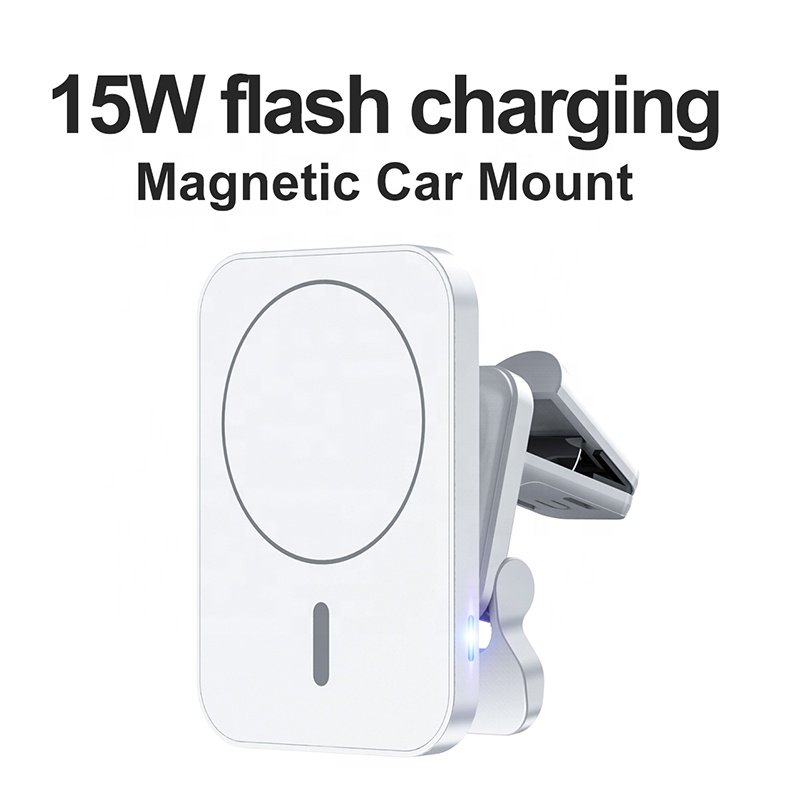 15W Car Magnetic Wireless Charger Quick Charging smart sensor Car Mount Wireless Charger Car Phone Holder for Smartphone