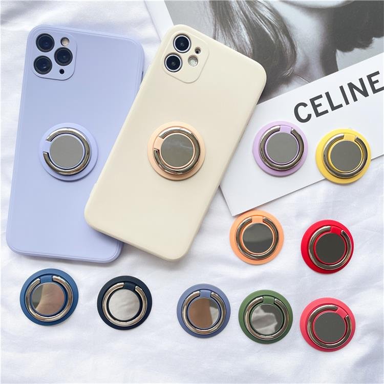 Creative Solid Color Liquid Touch Car Magnetic Lazy Desktop Phone Ring Holder For Company Gift Customized Logo