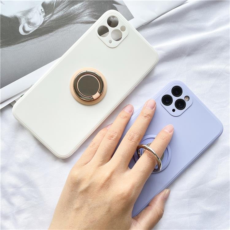 Creative Solid Color Liquid Touch Car Magnetic Lazy Desktop Phone Ring Holder For Company Gift Customized Logo