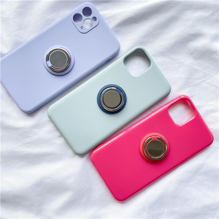 Creative Solid Color Liquid Touch Car Magnetic Lazy Desktop Phone Ring Holder For Company Gift Customized Logo