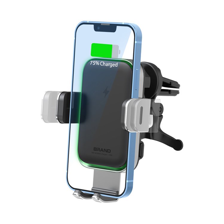 Smart Sensor Magnetic Wireless Charger Mobile Phone Car Wireless Charger Automatic Clamping 15w for Iphone Black OEM Size TYPE-C