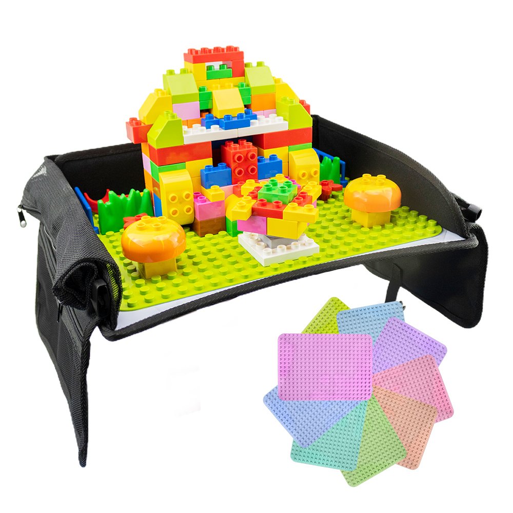 waterproof and foldable Kids Travel Tray Toddler Car Seat Activity Organizer Snack Lap Tray Baby Tray Airplane Play Table