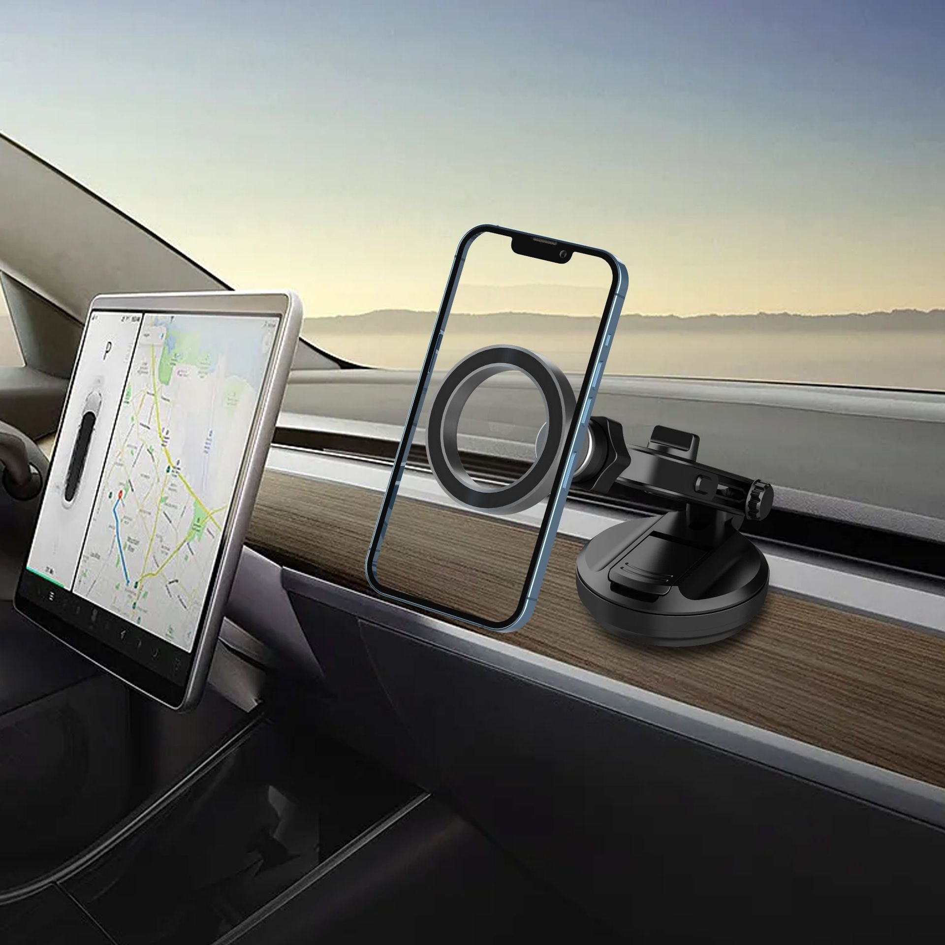 360 Degree Rotation Retractable Strong Magnetic Car Mount Absorption Cup Windshield Dashboard Cars Phone Holder