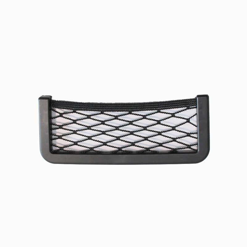 High Quality Vehicle Elastic Mesh Storage Net Pocket Organizer PP Polyester Adhesive Storage Network Bag Holder For Mobile Phone