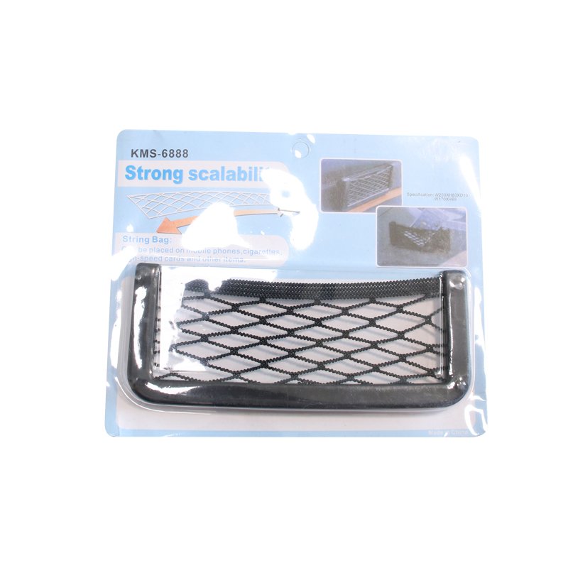 High Quality Vehicle Elastic Mesh Storage Net Pocket Organizer PP Polyester Adhesive Storage Network Bag Holder For Mobile Phone