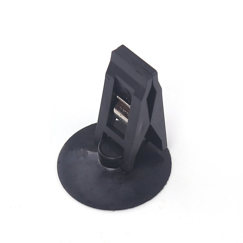 2pcs Car Interior Window Clip Mount Black Suction Cap Clip Plastic Sucker Removable Holder For Sunshade Curtain Towel Ticket