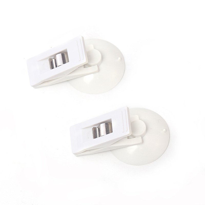 2pcs Car Interior Window Clip Mount Black Suction Cap Clip Plastic Sucker Removable Holder For Sunshade Curtain Towel Ticket