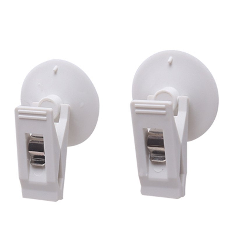 2pcs Car Interior Window Clip Mount Black Suction Cap Clip Plastic Sucker Removable Holder For Sunshade Curtain Towel Ticket