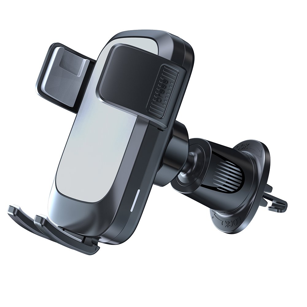 Custom Manufacturer's New Arrival 15 W Wireless Charger Car Phone Holder with Metal Hooks Air Vent Bracket Mobile Phone Stand