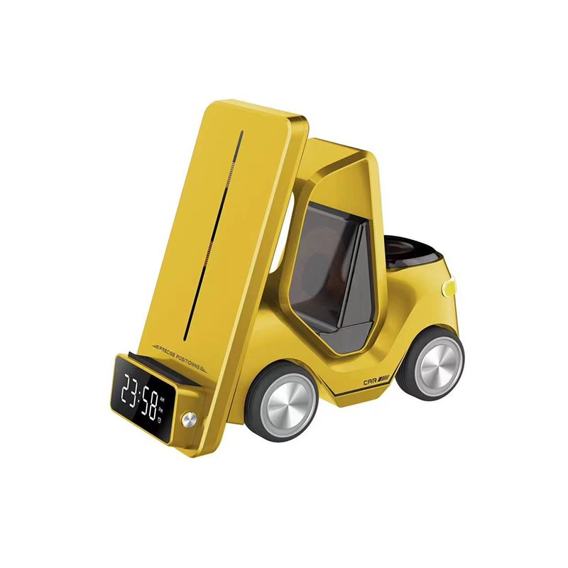 5 in 1 car wireless charger with led light gift mobile phone holder wireless charger for iwatch earphone
