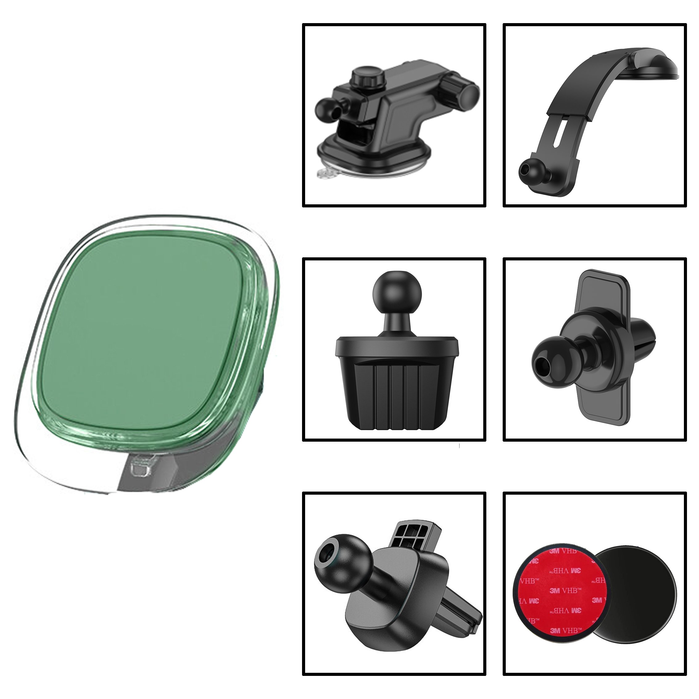 Super Strong 4PCS Magnet 360 Degree Rotating Magnetic Mobile Car Holder with 3M Sticker Universal Mobile Phone Holder