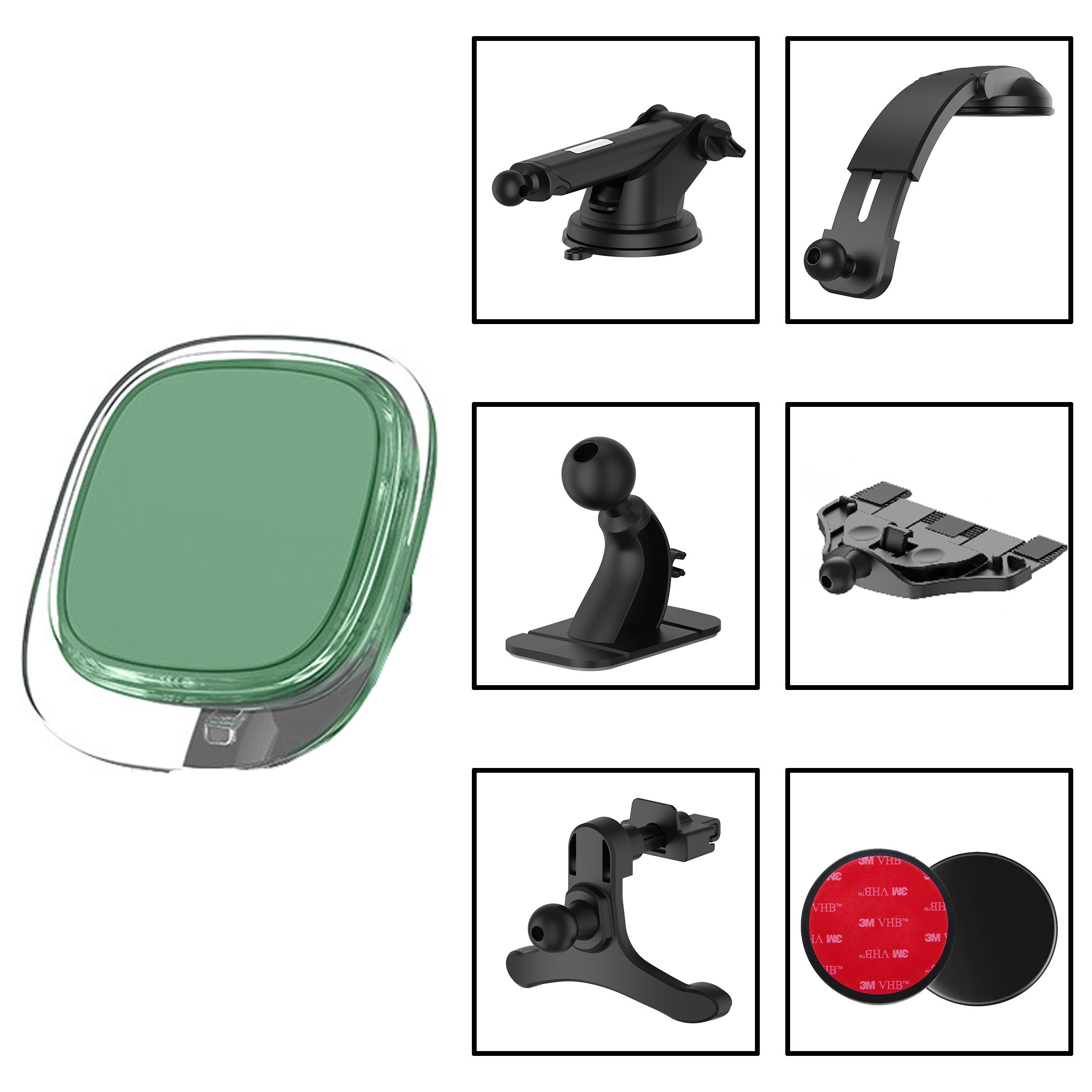 Super Strong 4PCS Magnet 360 Degree Rotating Magnetic Mobile Car Holder with 3M Sticker Universal Mobile Phone Holder