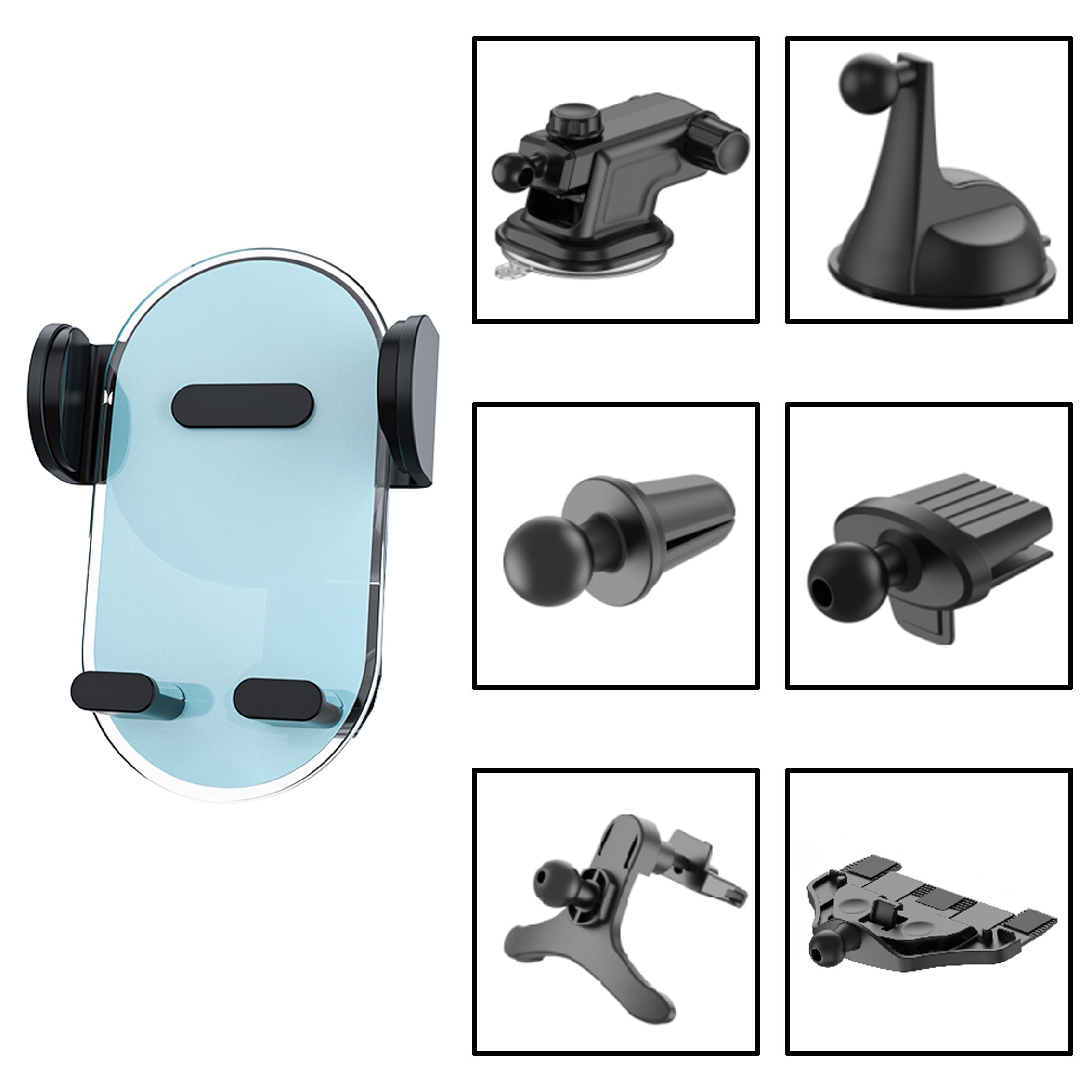 Super Strong 4PCS Magnet 360 Degree Rotating Magnetic Mobile Car Holder with 3M Sticker Universal Mobile Phone Holder