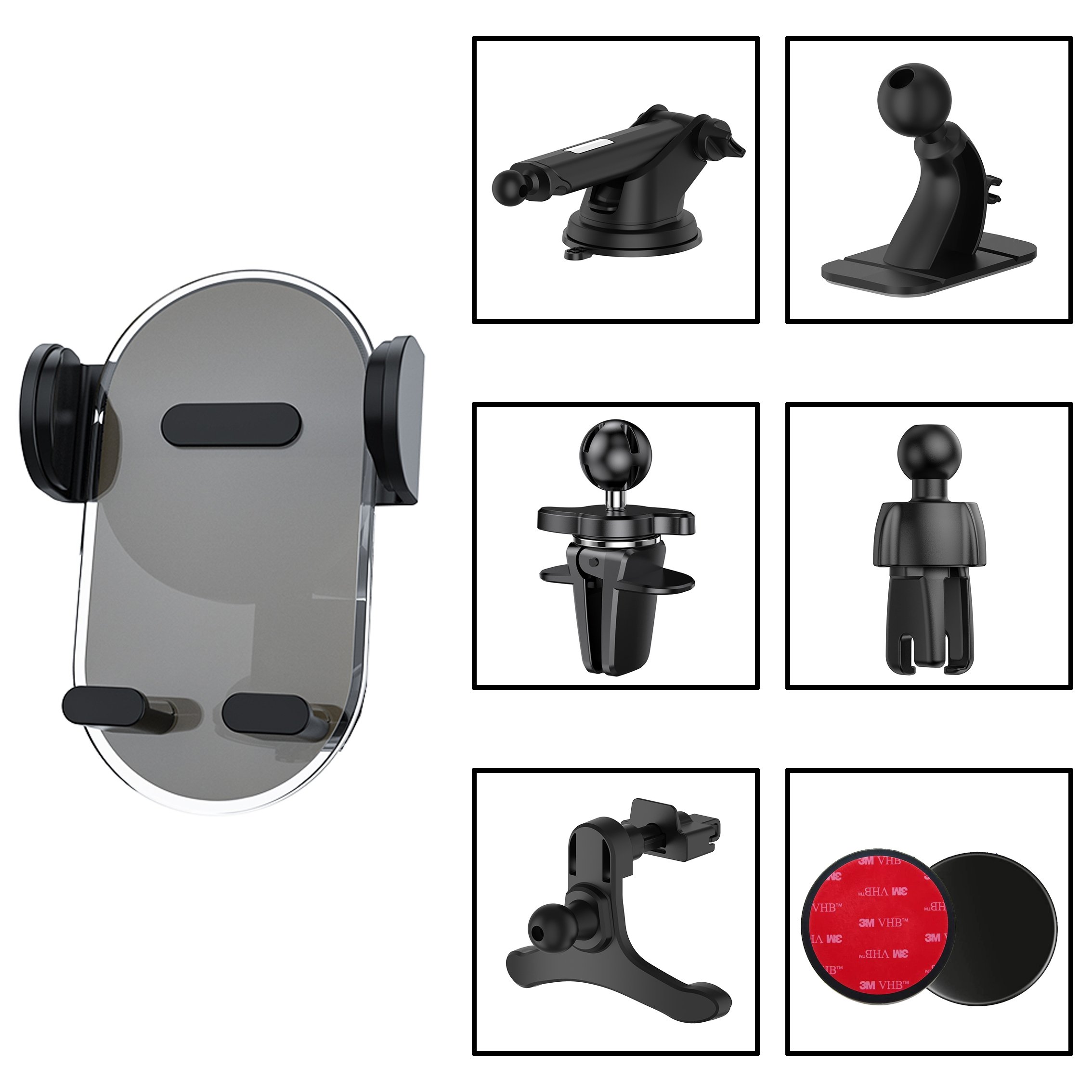 Super Strong 4PCS Magnet 360 Degree Rotating Magnetic Mobile Car Holder with 3M Sticker Universal Mobile Phone Holder