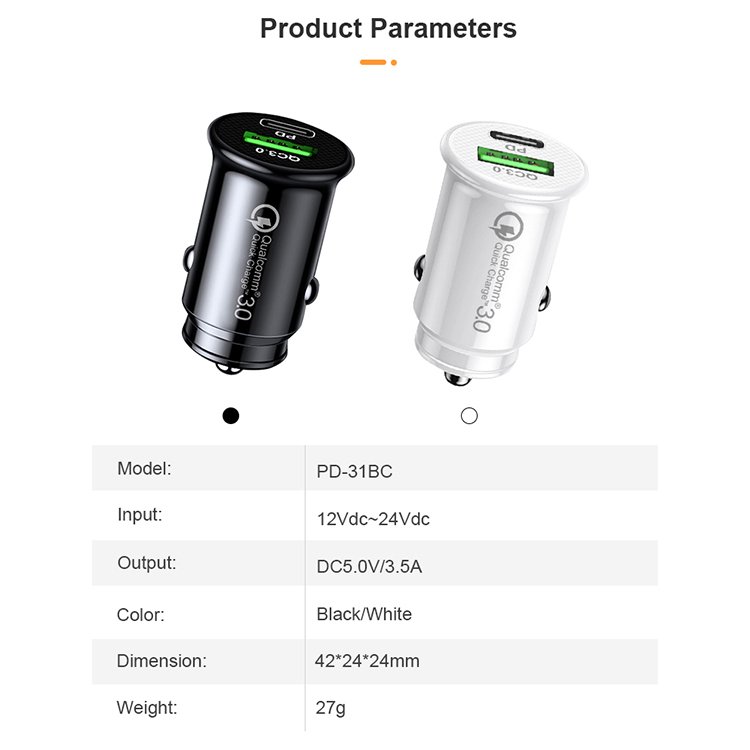 2024 best sellers in usa 2021 3a fast charger pd car charger 36w