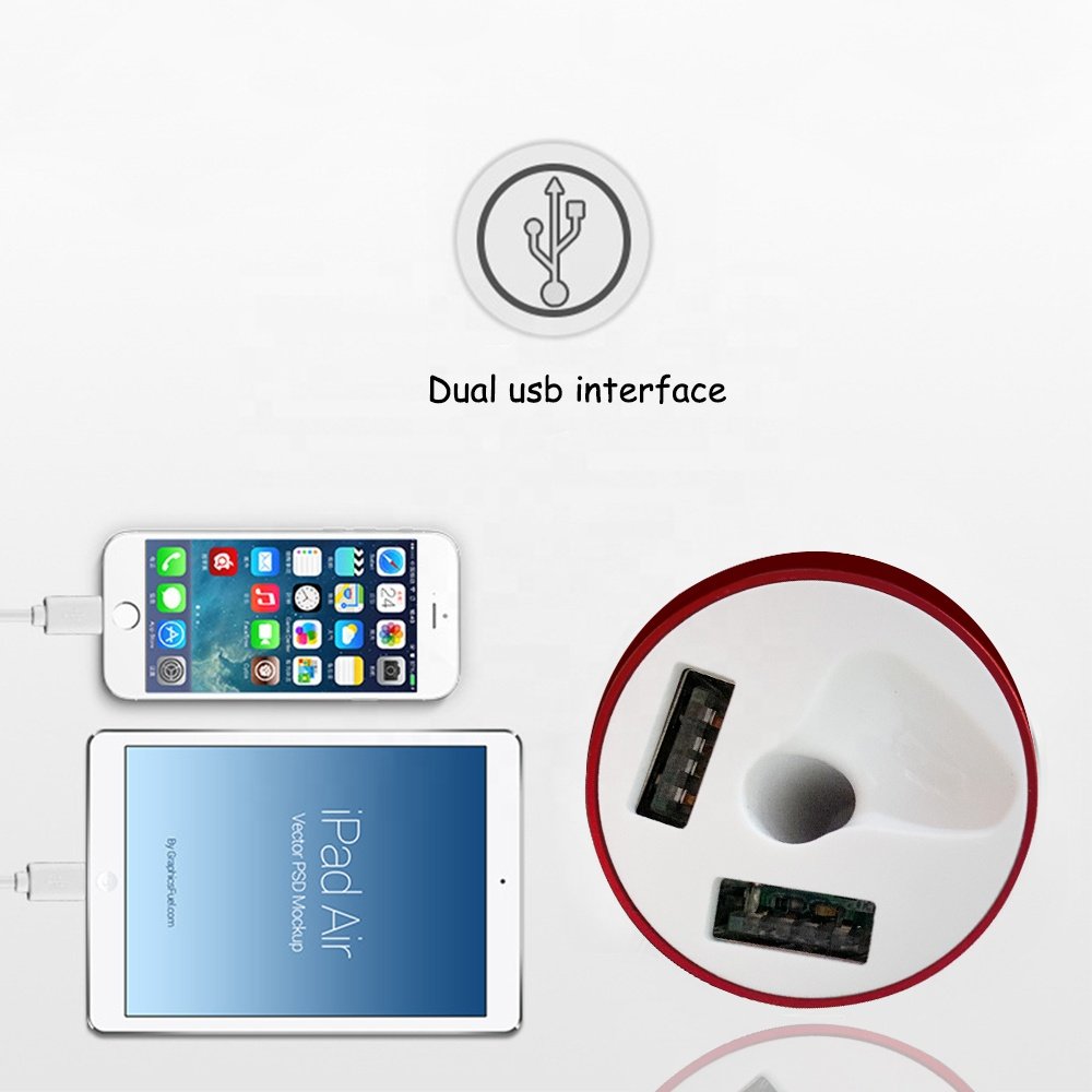 New Products Dual Port Car Charger cargador coche For Wireless earphone For Mobile Phone