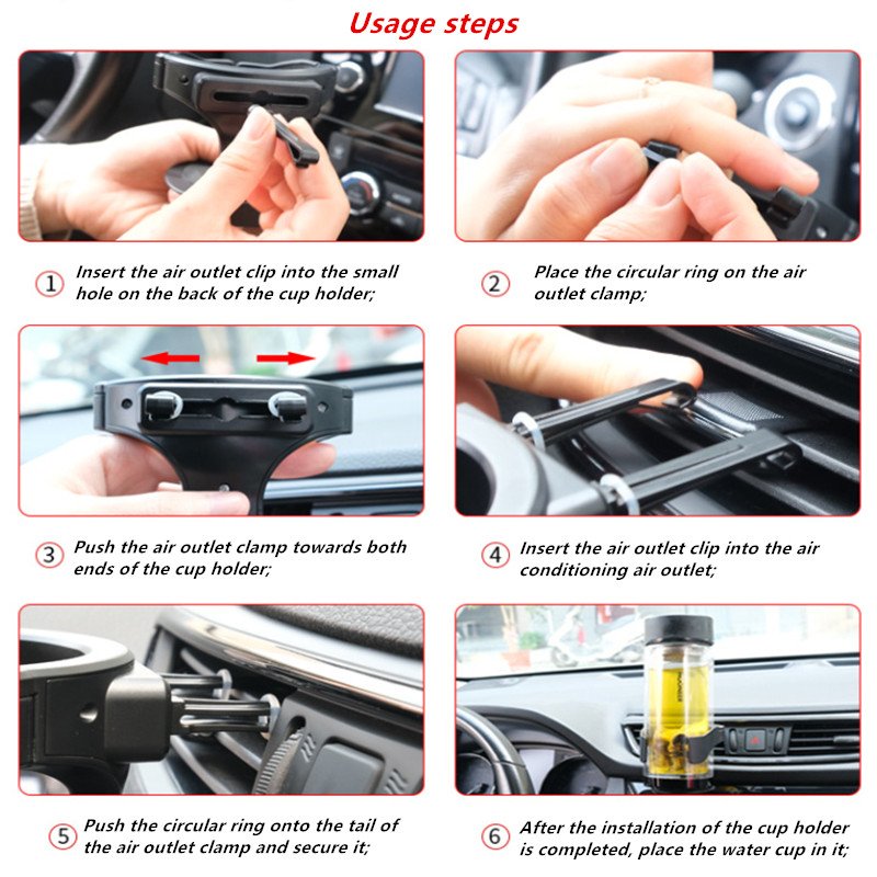 Car Cup Holder Car Air Vent Cup Bottle Mount Adjustable Car Air Conditioner Vent Drink Holder Rack Mount Holder