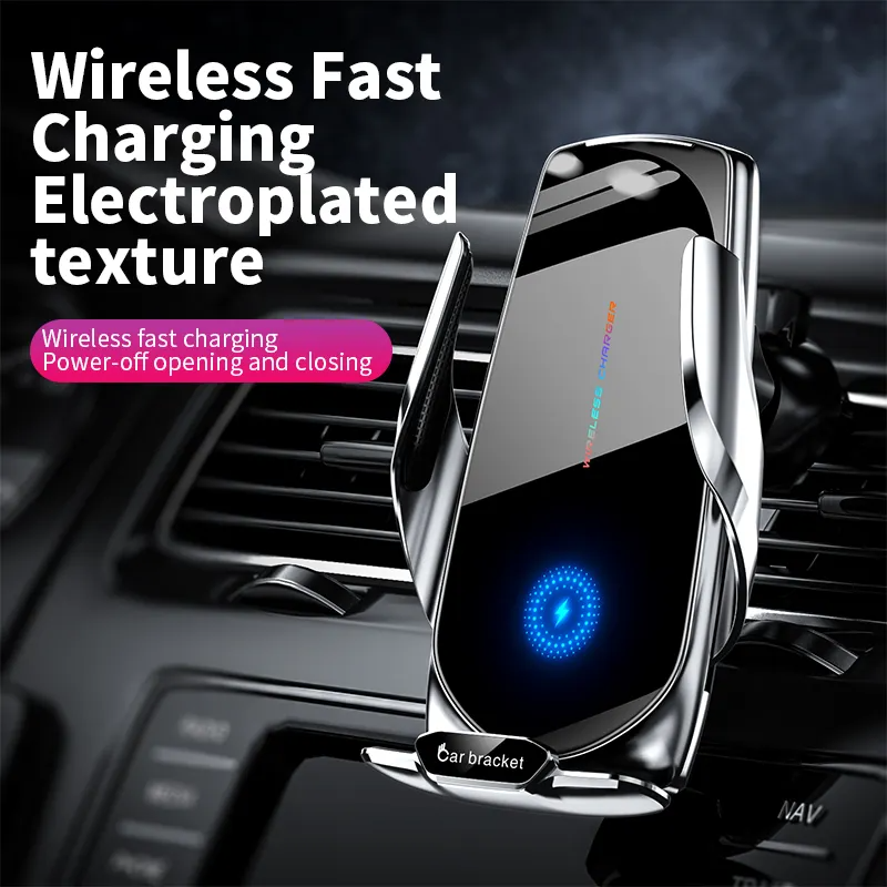 Automatic Clamp Car Wireless Charger 15W Fast Charging Holder for iphone 15 14 Pro Qi Phone Charger with Magnetic Head Universal