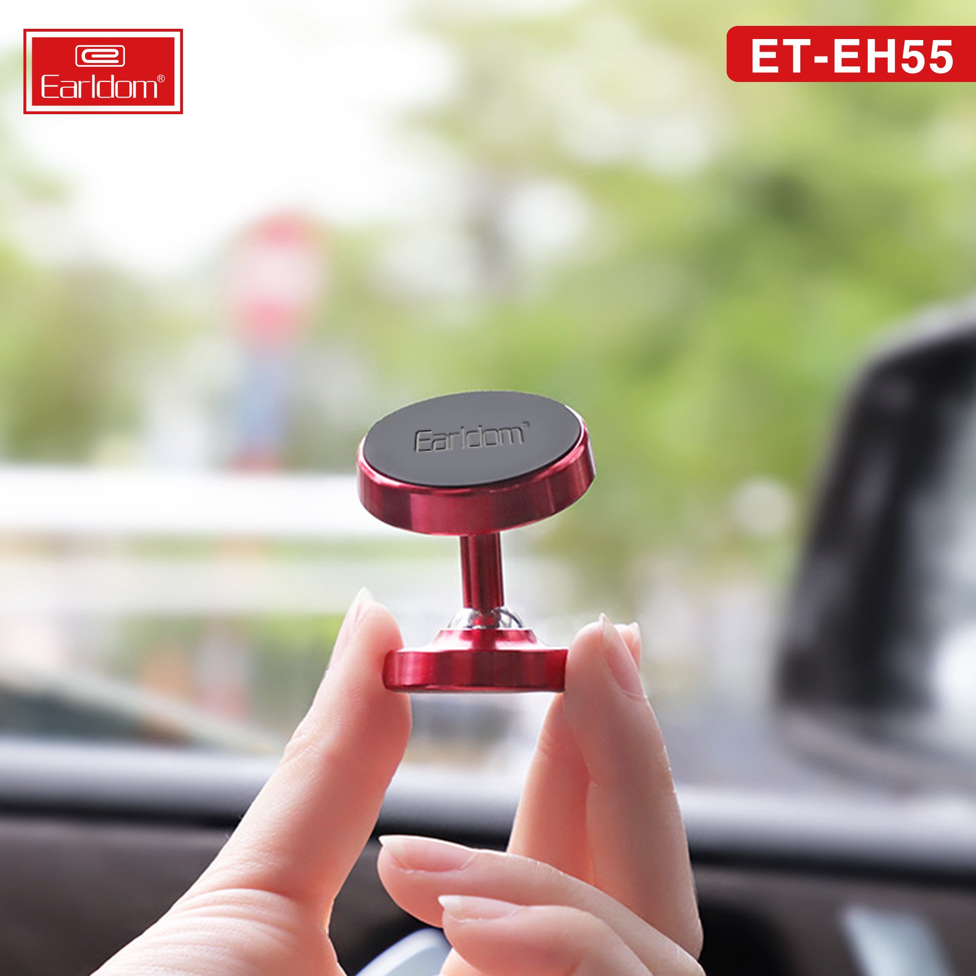 EARLDOM Magnetic Phone Holder For Phone In Car 360 Degree Rotating Car Phone Holder Strong Magnet Holder Stand