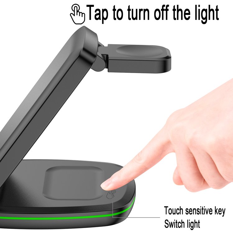 Wholesale 15W 3 in 1 fast wireless charging station Mobile Phones Holder For iPhone Earphone Smart Watch