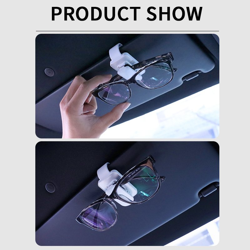 Holders for Car Sunglasses Holder Clip Hanger Eyeglasses Mount for Car, Double-Ends Clip and Car Glasses Holder