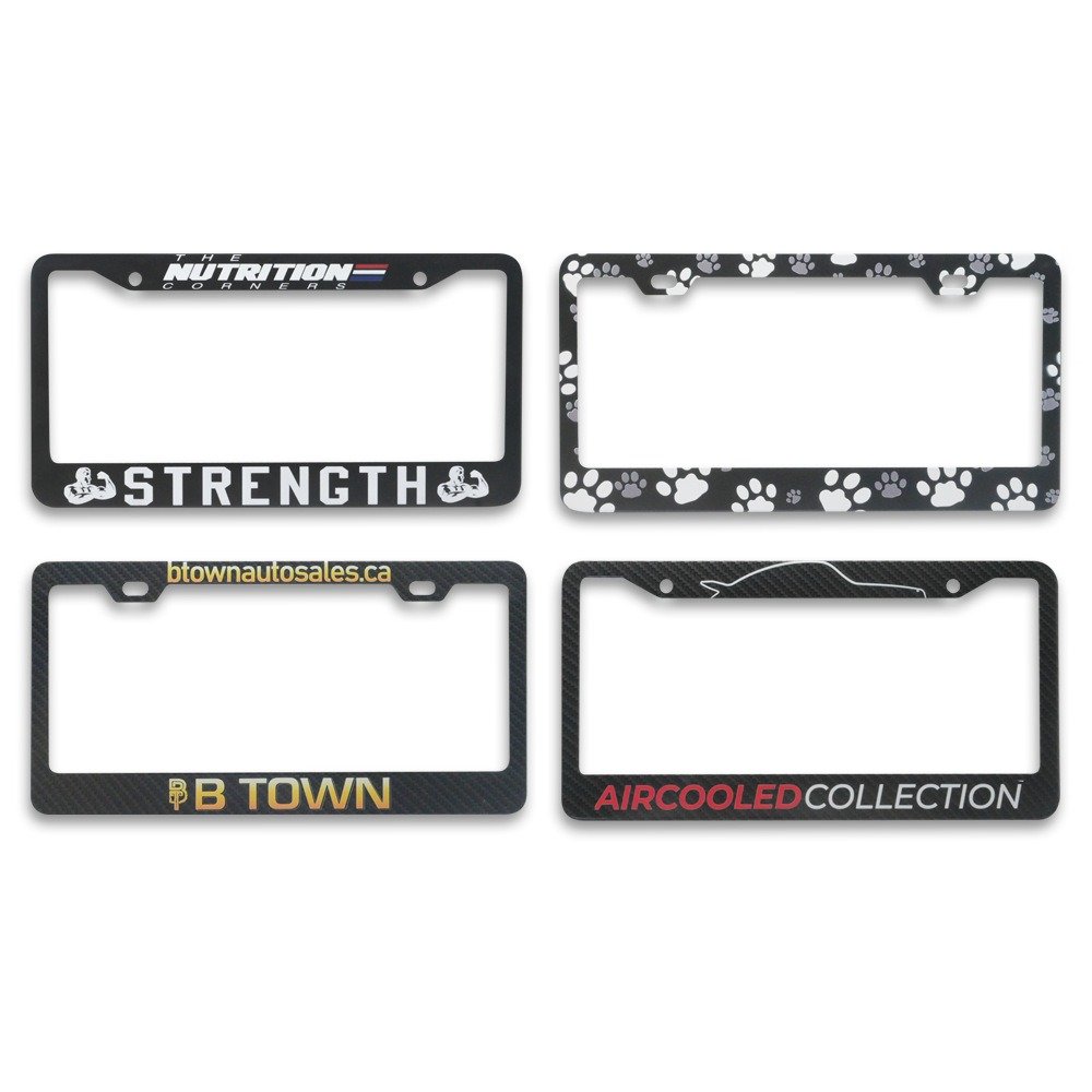 High Quality Customized logo license plate Zinc alloy Car License Plate Frame/holder Cover custom license plate frame