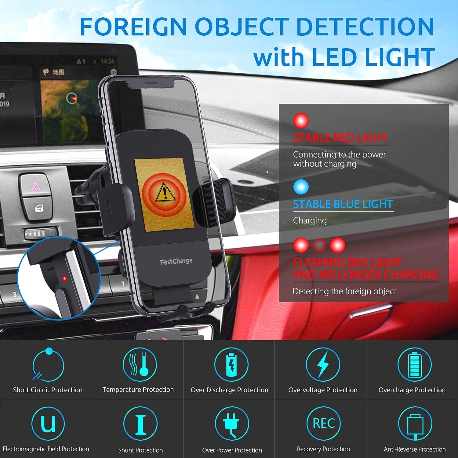 Car Phone Holder Wireless Charger Suitable For Most Of The Mobile Phone Holder Car Accessories Interior Air Vent Holder