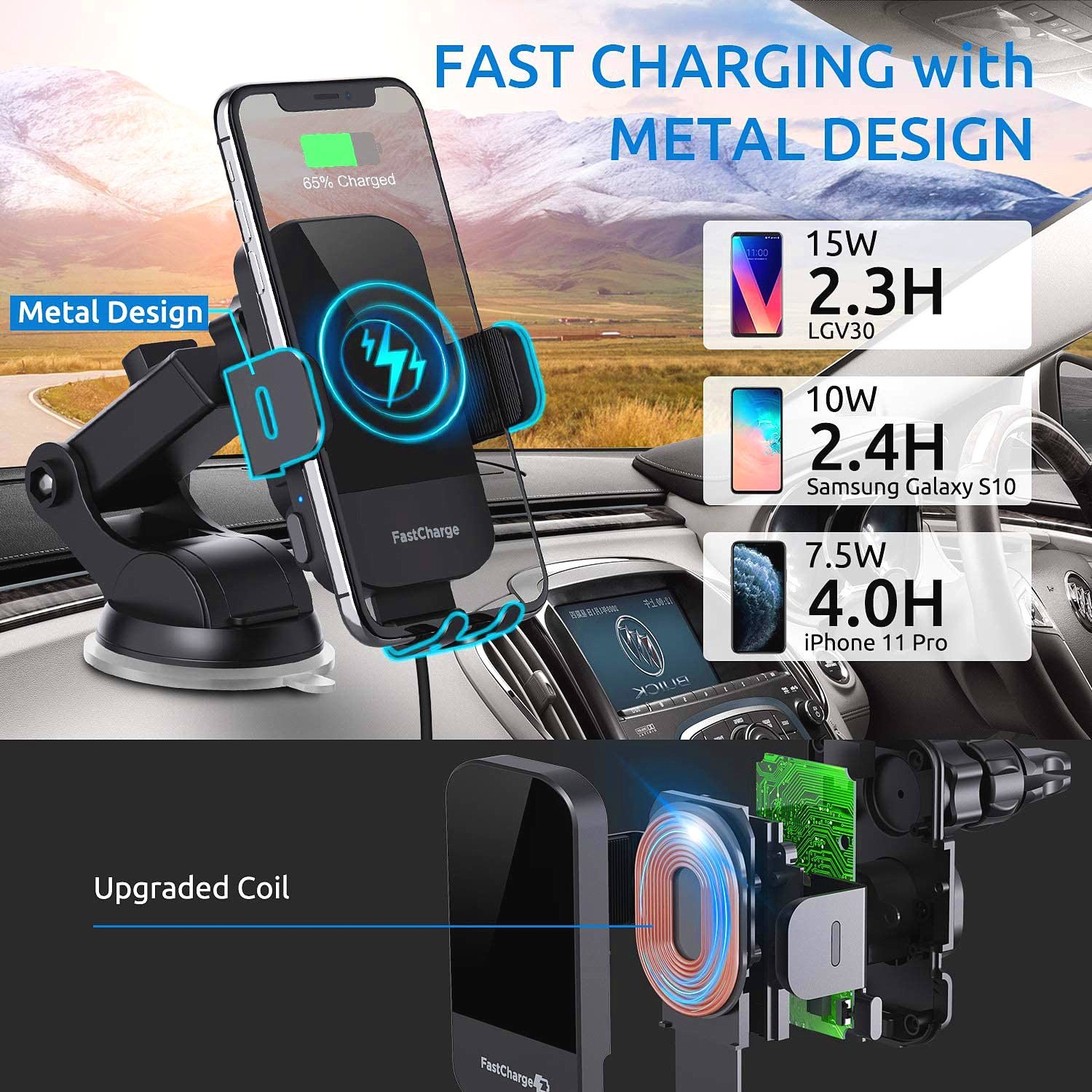 Car Phone Holder Wireless Charger Suitable For Most Of The Mobile Phone Holder Car Accessories Interior Air Vent Holder