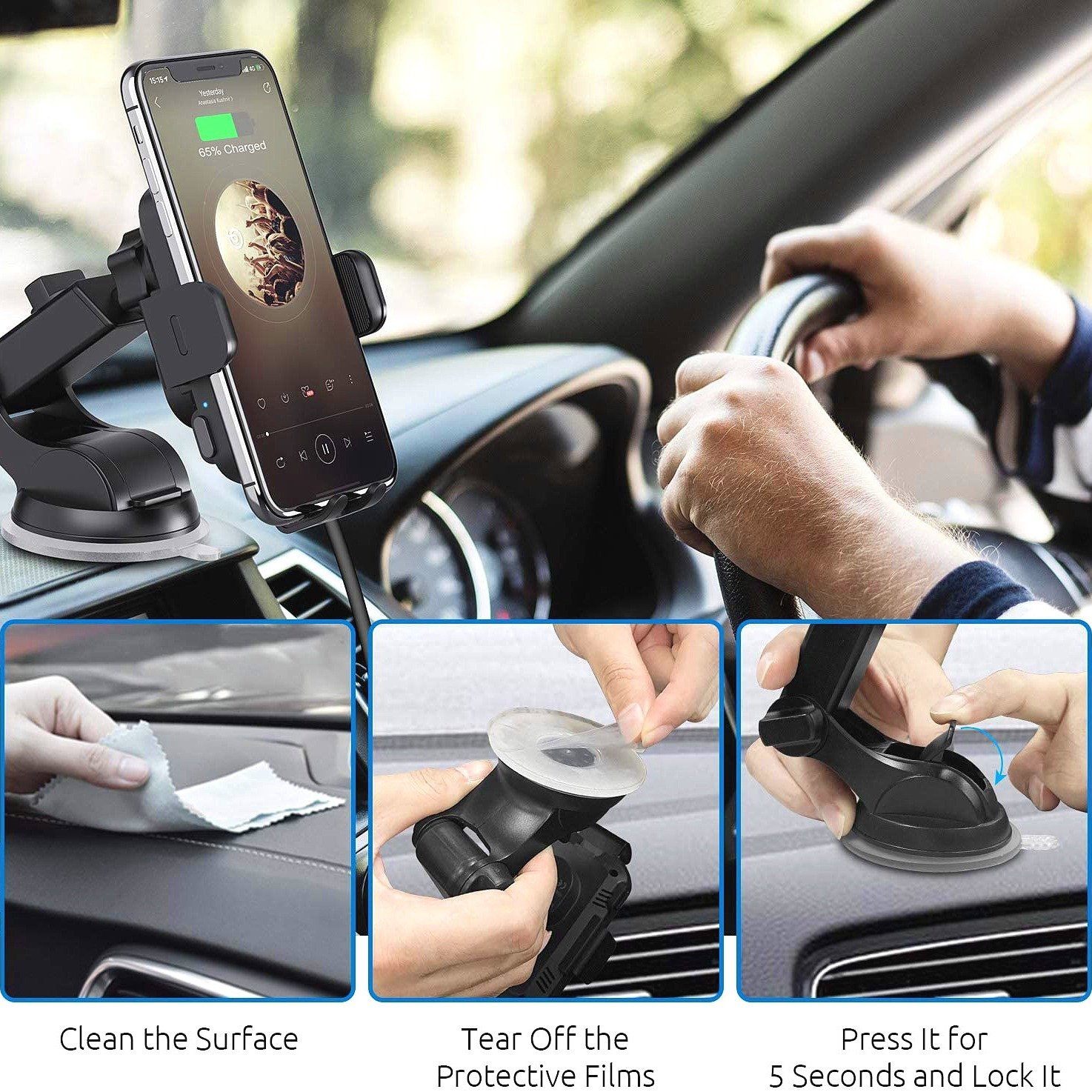 Car Phone Holder Wireless Charger Suitable For Most Of The Mobile Phone Holder Car Accessories Interior Air Vent Holder
