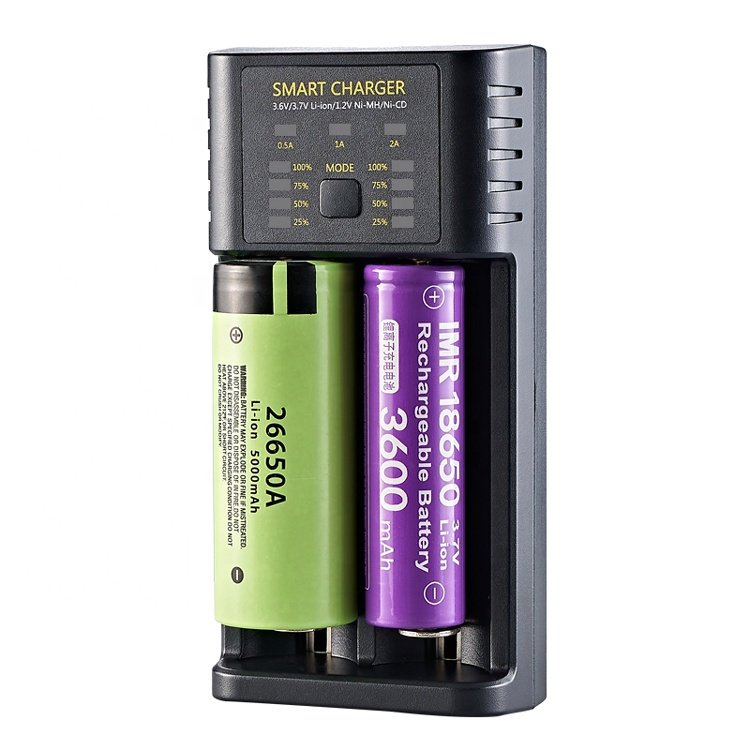 Smart USB Charger for nimh Fast Charging 2 slots Factory Direct 3.7V Lithium Battery Charger Rechargeable Batteries Charger