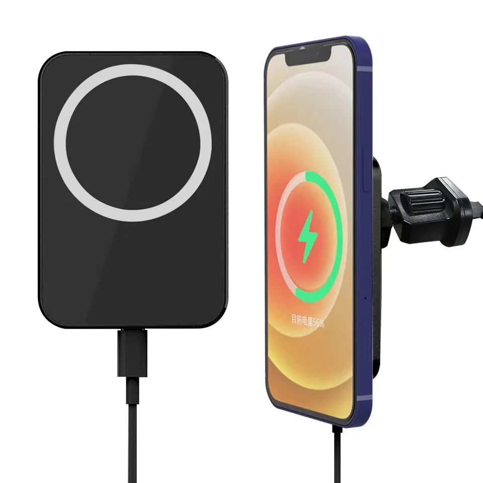 2024 hot 15W Fast Charging car charger magnetic wireless charging car phone holder for iPhone 14 13 12 strong magnetic chargers