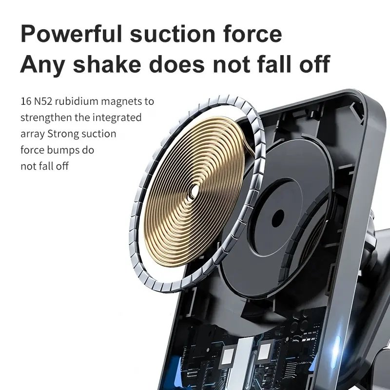 2024 hot 15W Fast Charging car charger magnetic wireless charging car phone holder for iPhone 14 13 12 strong magnetic chargers