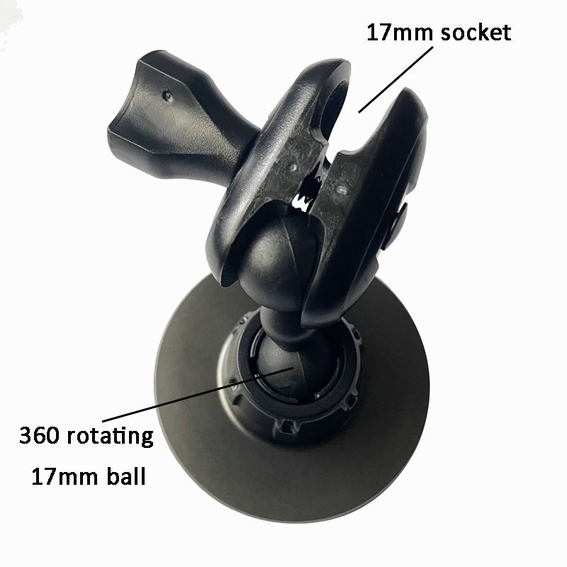 Golf Accessories Magnetic Phone Mount Swivel Mounting Clip Arm Adapter for 17mm Ball Car Holder
