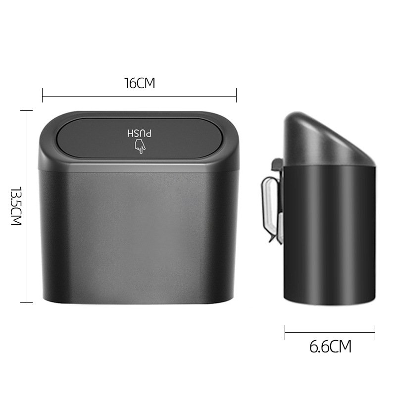 2025 Custom Logo Waterproof Abs Rubbish Storage Box Vehicle Trash Bin Hanging Car Trash Cans With Lid