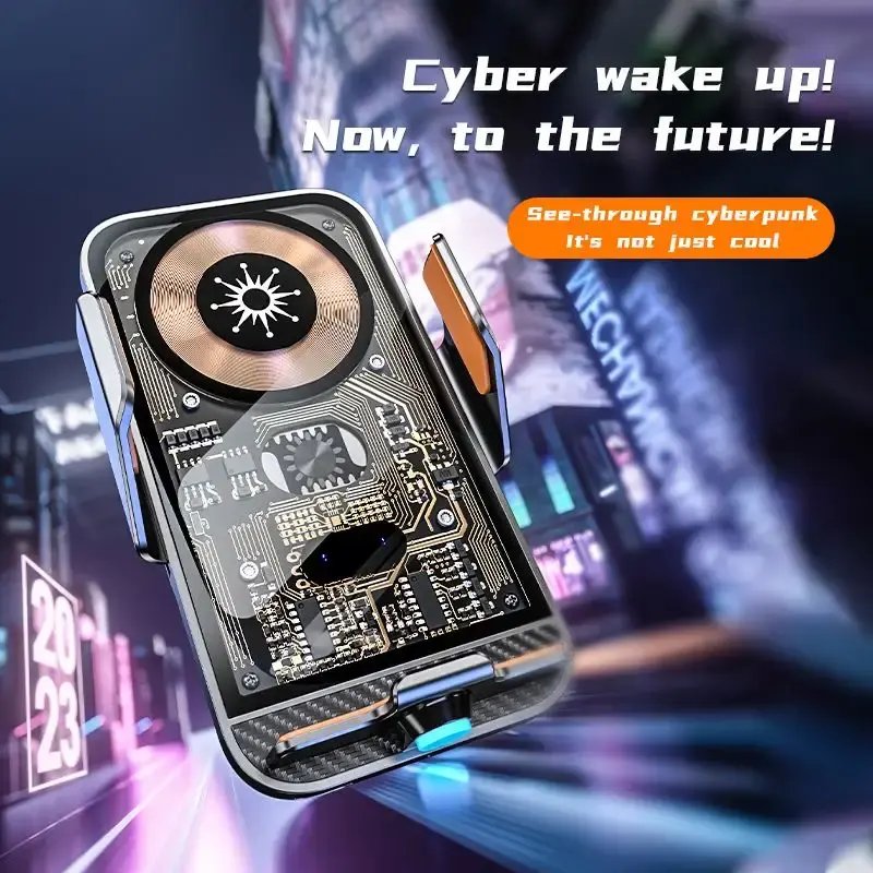 Automatic Holder For phone 30W C11 Transparent Car Wireless Charger