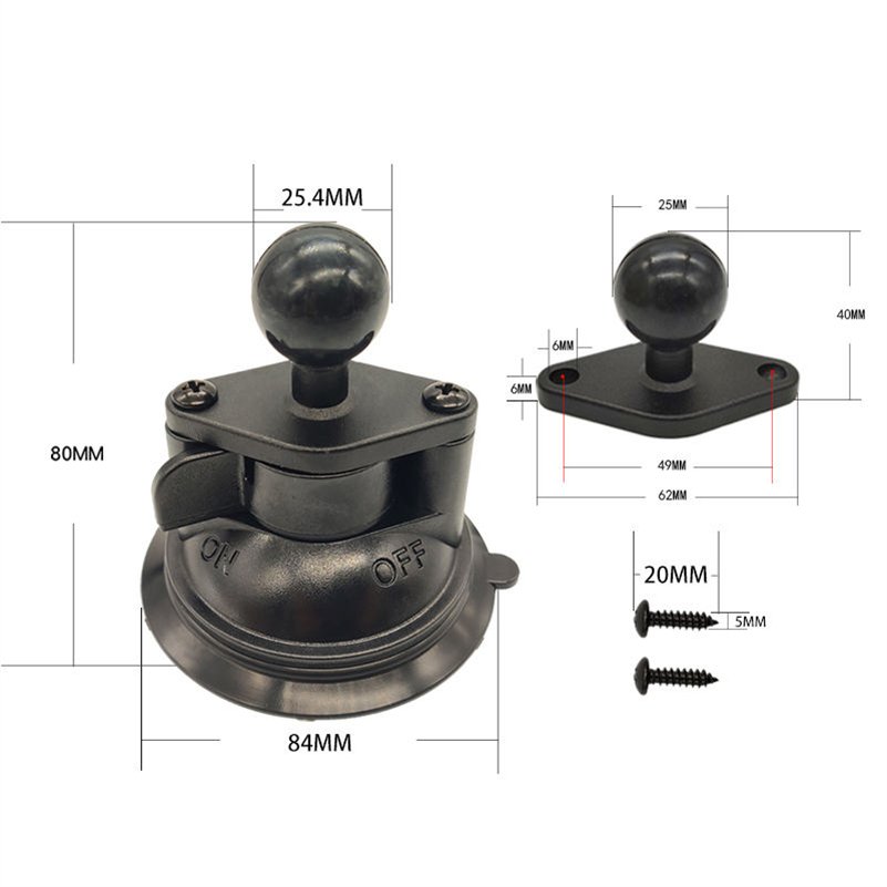 High Quality Twist Lock Glass Suction Cup Windshield Dashboard Phone Mount Strong Car Phone Holder for RAM