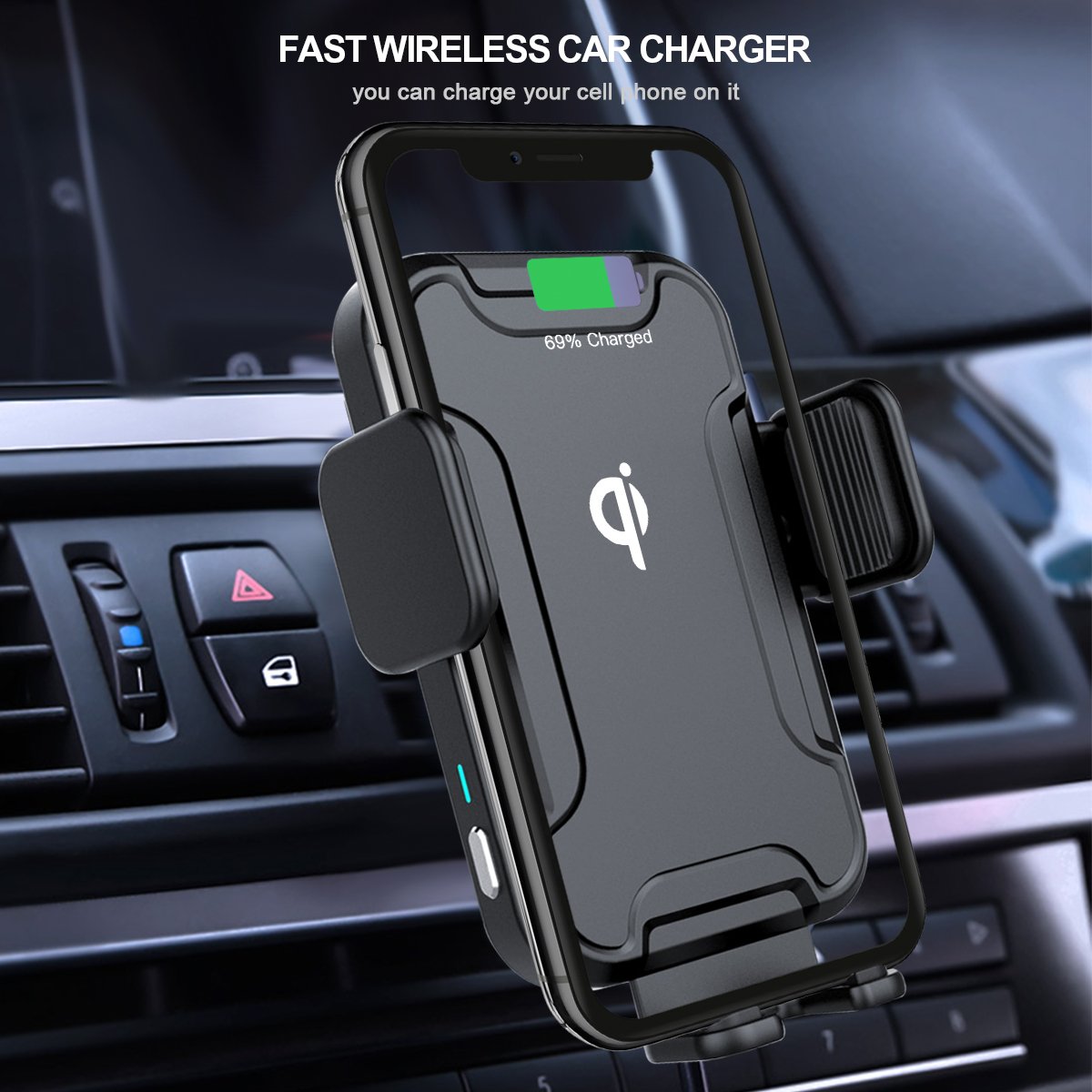 2022 New Popular Automatic Wireless Charger Car Air Vent Mount Phone Holder