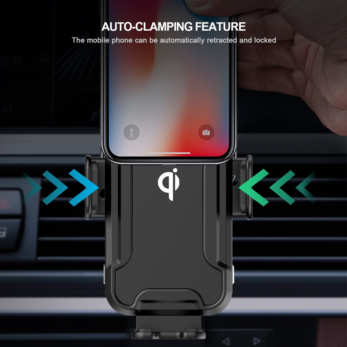 2022 New Popular Automatic Wireless Charger Car Air Vent Mount Phone Holder