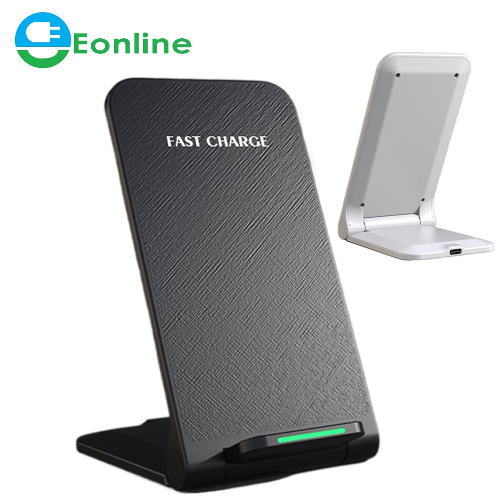 EONLINE OEM Fold Wireless Charger For iPhone 15 14 Pro Max 12 Phone Stand Fast Charging for Samsung Note 20/10 S21 Ultra Folda