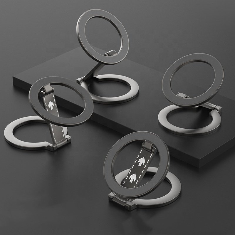 Magnetic mobile phone holder double-sided magsafe magnetic desktop holder alloy material ultra-thin Multi functional bracket