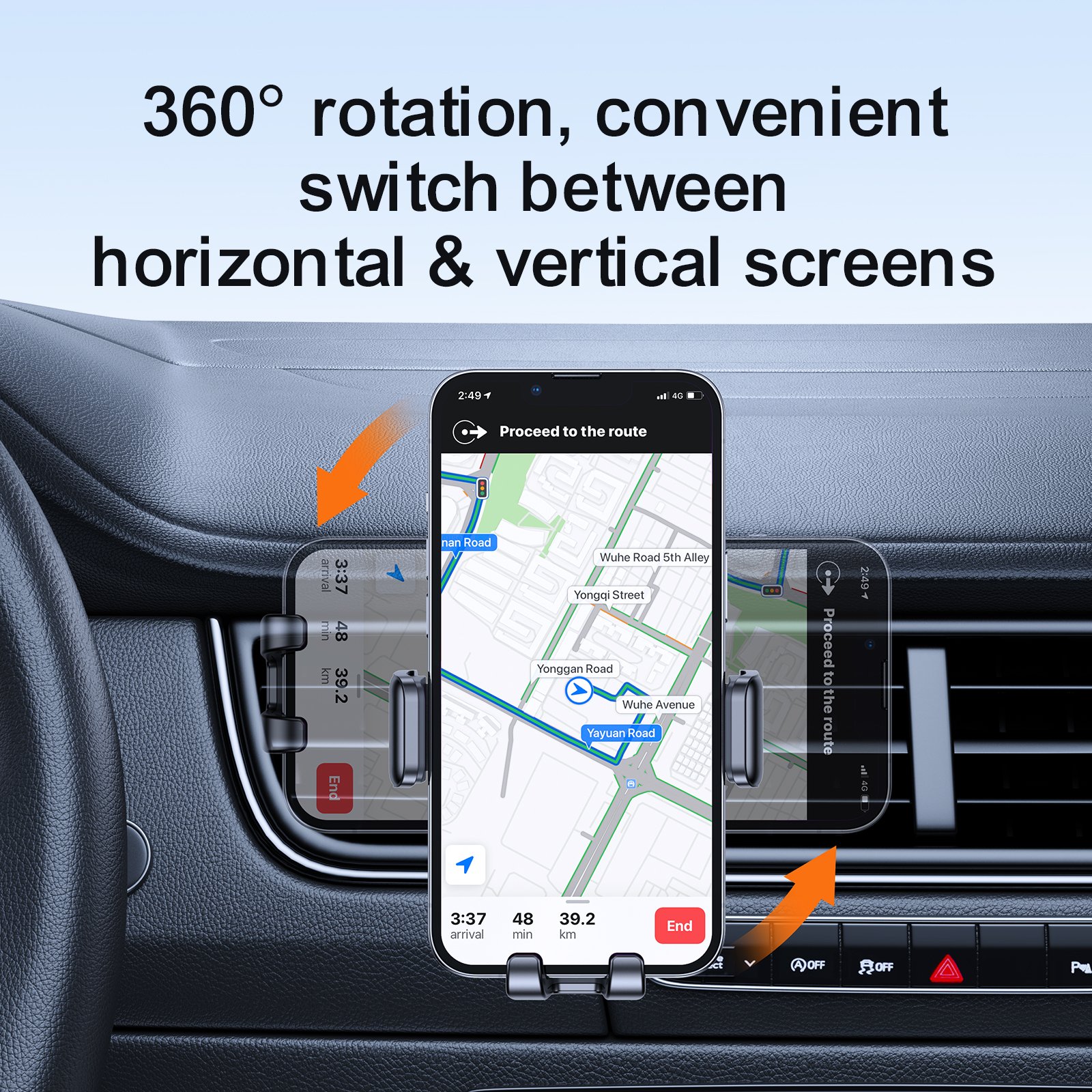JOYROOM Gravity Mechanical Air Vent Clip Soporte Para Telefono Telefoon Houder Phone Mount Stand Car Holder for iPhone 13