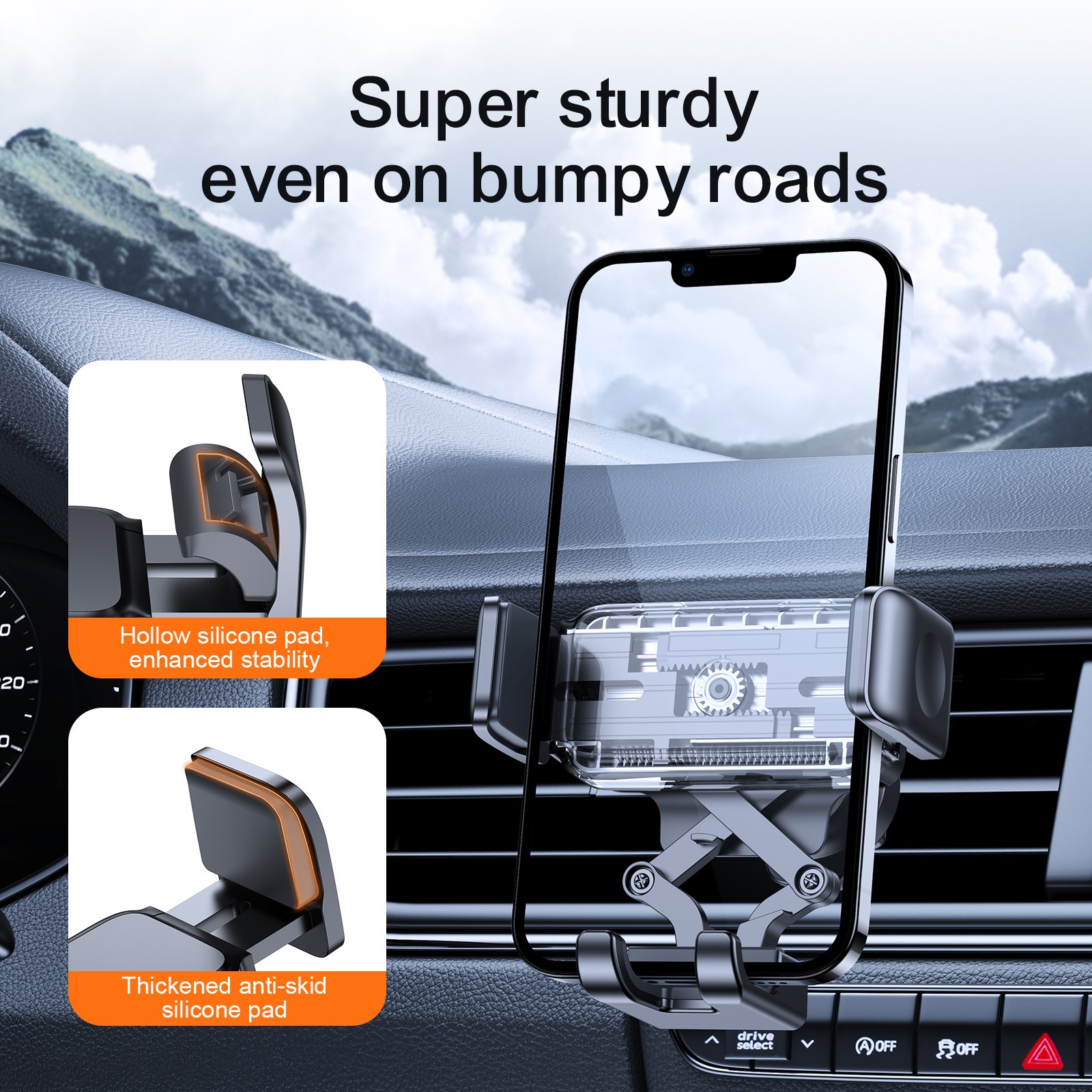 JOYROOM Gravity Mechanical Air Vent Clip Soporte Para Telefono Telefoon Houder Phone Mount Stand Car Holder for iPhone 13