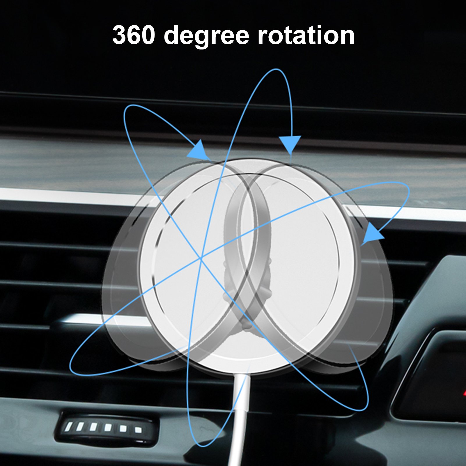 Magnetic Wireless Car Charger Bracket for iPhone 12 Pro Max mini Magnetic Fast Charging Wireless Charger Car Phone Holder base