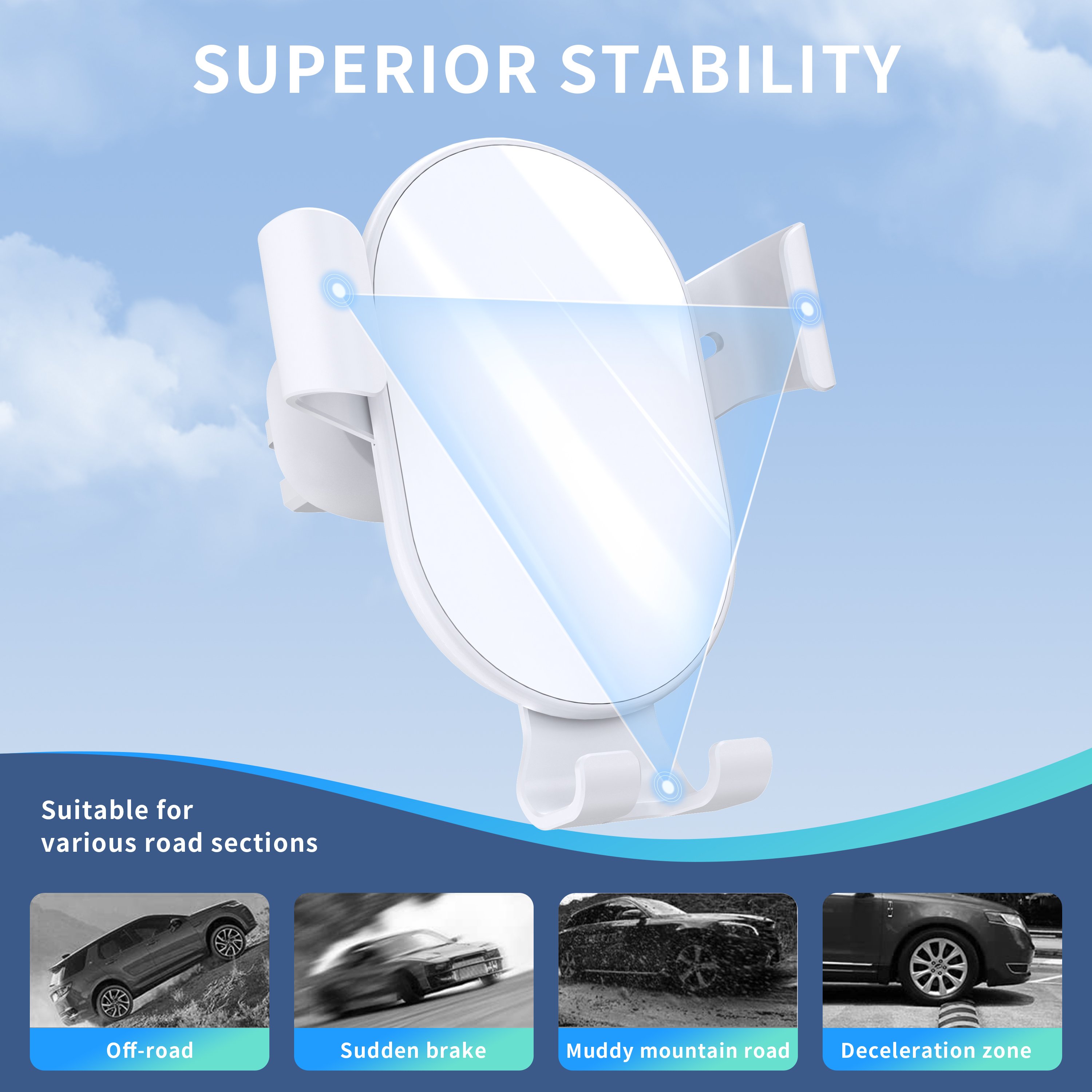 Car Wireless Charger 15W Car Magnet Wireless Charger Mobile Phone Holder Standard for Gift