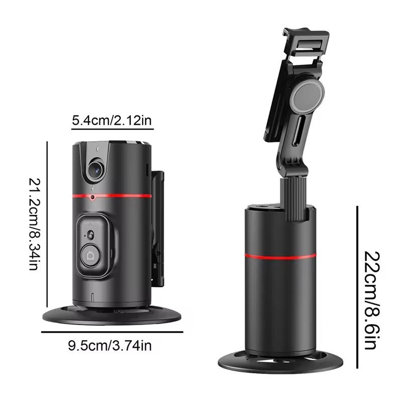 P02 Auto Face Tracking Tripod with Remote 360 Rotation Tracking Phone Holder Smart Phone Moving Tripod for Shooting Video