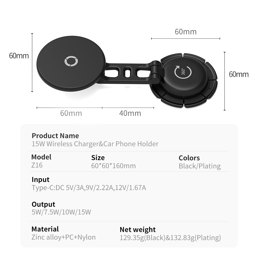 Newest design wireless car phone holder Universal Car dashboard phone holder for car