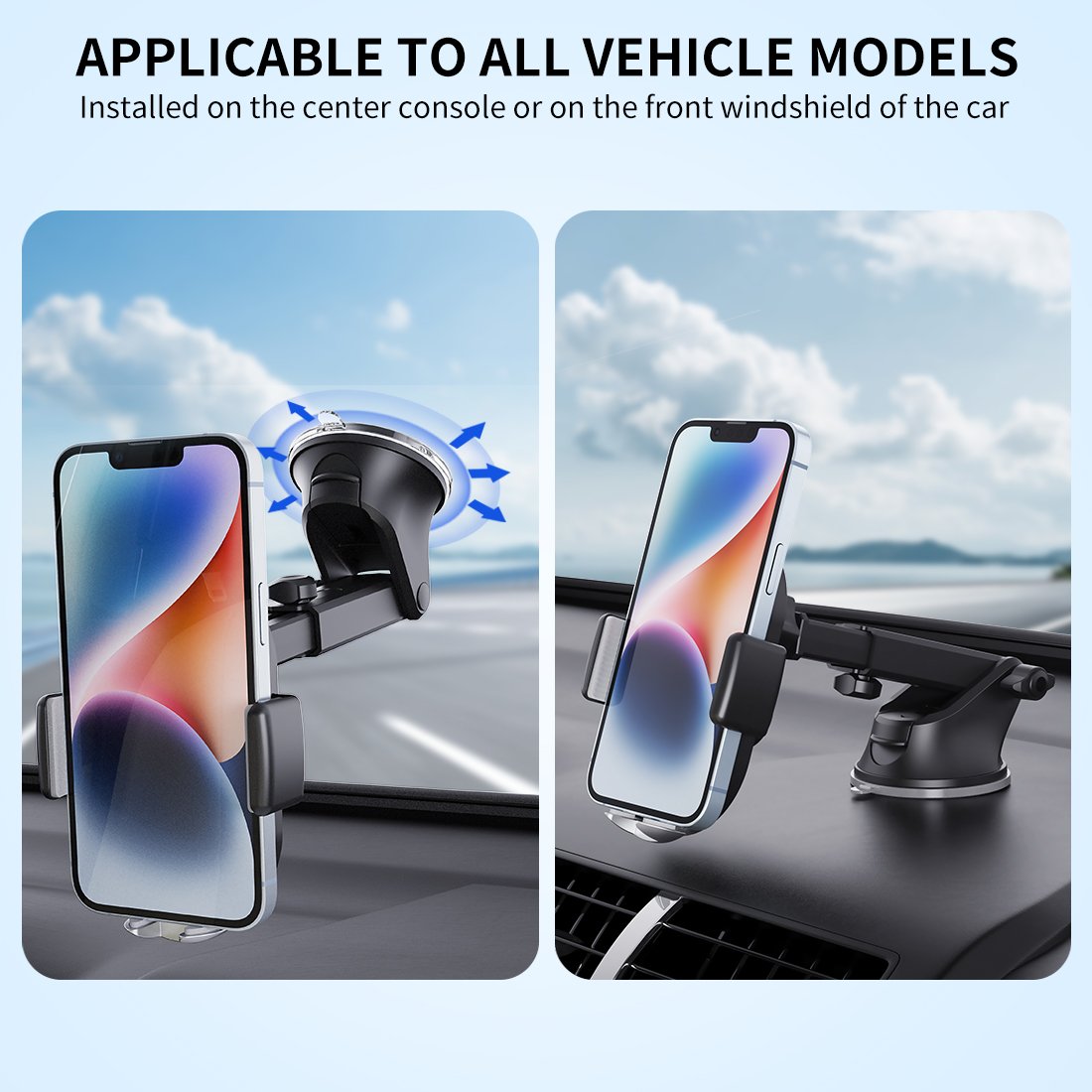 QUICKLYNKS 15W Fast Charging Wireless Car Mount Stand Charger IC401With car Phone Holder