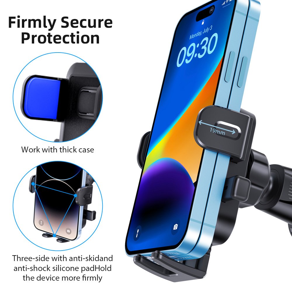 Professional Manufacturer Car Air Mount Metal Hook Rubber Mobile Phone Holder for Cellphone Mobile Phone Holders for Car Mount