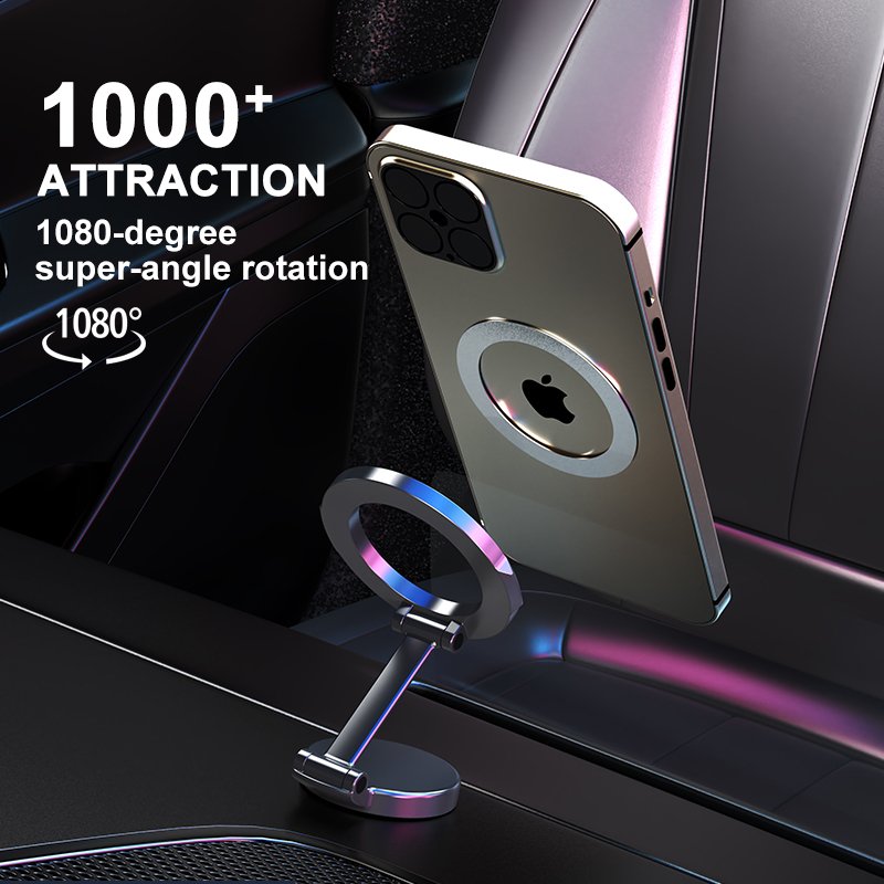 Alloy Folding Magnetic Car Phone Holder for iphone 16 Magnetic Holder Mount Autohalterung Soporte Para Coche Car Phone Mount